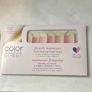 Day break Color Street French Manicure Pink and Cream Nail Strips